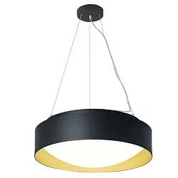 LED Pendelleuchte PREMIUM ARCHITEKTUR, Ø 30,8cm, 18W, 4000K, 2100lm, IP20, IK02, TRIAC, schwarz/gold