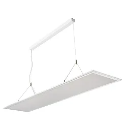 LED Office-Pendelleuchte, direkt / indirekt, 124.5cm, 65W 4000K 8200lm, UGR<19, Mikroprisma, ohne Baldachin + BG, weiß