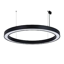 LED-Pendel-Ringleuchte, IP40 IK06, direkt / indirekt, Ø 150cm, DALI2, 3000/4000/6500K, UGR<19, dimmbar, schwarz