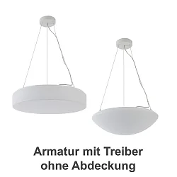 Armatur für LED Pendelleuchte PREMIUM SERIE 7530, Ø 43,5cm, 55W, 4000K, 7300lm, IP20, DALI/Touch, weiß