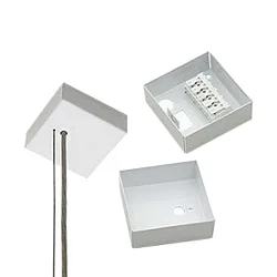 Seilaufhängung für LED Aufbau-/Pendel-Rasterleuchte ARL1x 4500H.xx8xDA, UGR <19, weiß/grau