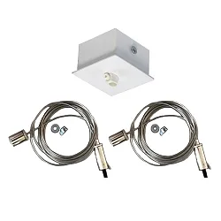 Zubehör für LED-Lichtkanal-Einzelleuchte, direkt, MICROPAL® - Seilabhängungs-Set 150cm (inkl. Anschlussbox in Leuchtenfarbe)