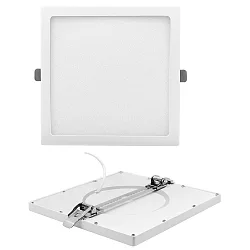 LED Einbau-Sanierungs-Downlight, IP40, quadratisch, opal, DALI dimmbar, weiß, 20.5cm, 18W 4000K 1500lm