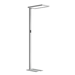 LED Office-Stehleuchte, IP20 IK03, direkt / indirekt, 100W 4000K 15.400lm, MICROPAL®, UGR<16, silber