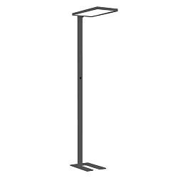 LED Office-Stehleuchte, direkt / indirekt, inkl. Sensoren + Touch-Dimmer, IP20, 80W 4000K 10000lm, UGR <19, weiß