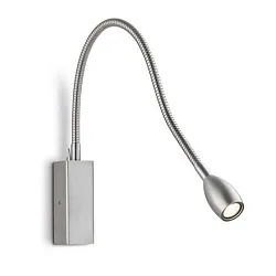 LED Flexarm-Wandleuchte BANU, Aufbau, 2.6W 2700K, CRi >90, mit Micro-Schalter, Mattnickel