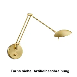 LED Wandleuchte MAIA-W, 8.5W 2700K, CRi >90, mit Gelenkarm + Drehdimmer, Mattnickel