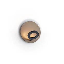 wall luminaire MEGGI round IP20, bronze, black dimmable