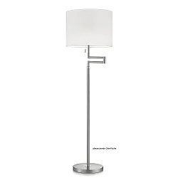 Stehleuchte LILO-S, 4-flammig, konisch, E27, IP20, dimmbar, Schirm creme, Messing matt / Schirm Chintz creme