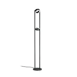 LED Stehleuchte WEGA-S, 4-flammig, rund, 48W, 2200-3000K, 5096lm, IP20, dimmbar, schwarz