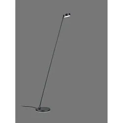 LED Stehleuchte YORI-S, 1-flammig, rund, 8W, 2700K, 1070lm, IP20, dimmbar, schwarz