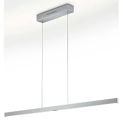 LED Pendelleuchte LINN-L128, 128cm, Up/Down, 40W 2700K, CRi >90, mit Gestensteuerung, verstellbar, Mattnickel