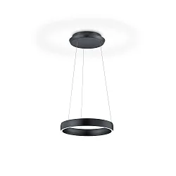 LED Pendelleuchte SARA-40, Ø 40cm, 48W 2200-3000K, CRi >90, mit Gestensteuerung, höhenverstellbar, dimmbar, schwarz
