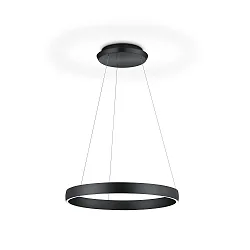 LED Pendelleuchte SARA-40, Ø 40cm, 48W 2200-3000K, CRi >90, mit Gestensteuerung, höhenverstellbar, dimmbar, Mattnickel