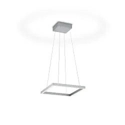 LED Pendelleuchte NIKA-40, 1-flammig, eckig, 73W, 2200-3000K, 8800lm, IP20, dimmbar, nickel matt