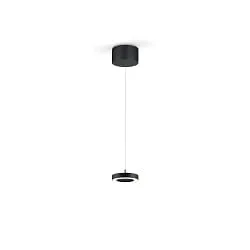 LED Pendelleuchte DAJA-1, 1-flammig, rund, 12W, 2200-3000K, 1274lm, IP20, dimmbar, schwarz