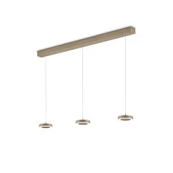 LED Pendelleuchte DAJA-3, 3-flammig, rund, 36W, 2200-3000K, 3822lm, IP20, dimmbar, sand metallic