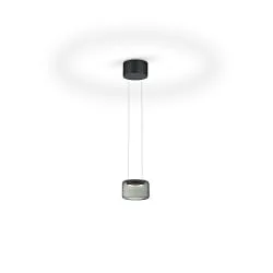 LED Pendelleuchte SIDRA-1, 2-flammig, rund, 25W, 2200-3000K, 2574lm, IP20, dimmbar, schwarz