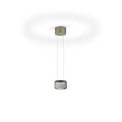 LED Pendelleuchte SIDRA-1, 2-flammig, rund, 25W, 2200-3000K, 2574lm, IP20, dimmbar, Effekt bronze