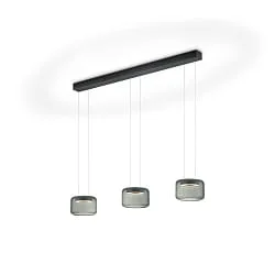 LED Pendelleuchte SIDRA-3, 6-flammig, rund, 75W, 2200-3000K, 7722lm, IP20, dimmbar, schwarz