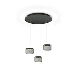 LED Pendelleuchte SIDRA-RONDO, 6-flammig, rund, 75W, 2200-3000K, 7722lm, IP20, dimmbar, schwarz