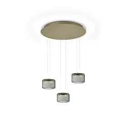 LED Pendelleuchte SIDRA-RONDO, 6-flammig, rund, 75W, 2200-3000K, 7722lm, IP20, dimmbar, Effekt bronze