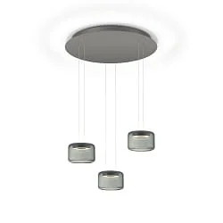 LED Pendelleuchte SIDRA-RONDO, 6-flammig, rund, 75W, 2200-3000K, 7722lm, IP20, dimmbar, Graphit anthrazit