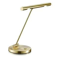LED Tischleuchte 612, 6W 2700K 760lm, CRi >90, neigbar, mit Schalter, Messing matt