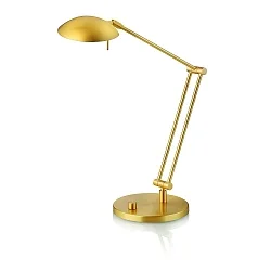 LED Tischleuchte 619, 8.5W 2700K 965lm, CRi >90, neigbar, mit Drehdimmer, Messing matt