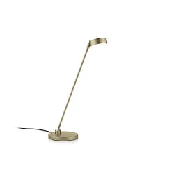 LED Tischleuchte YORI-T, 1-flammig, rund, 8W, 2700K, 1070lm, IP20, dimmbar, Effekt bronze