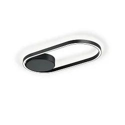 LED Deckenleuchte RIKE, 62W, 2700K, 7159lm, IP20, dimmbar, schwarz