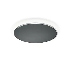 LED Deckenleuchte ASTRA-60, 1-flammig, rund, 56W, 2700K, 6266lm, IP20, dimmbar, schwarz metallic, Applikation nickel matt