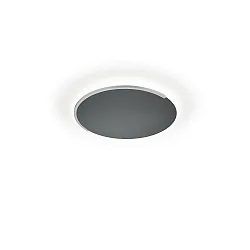 LED Deckenleuchte ASTRA-40, 1-flammig, rund, 39W, 2700K, 4338lm, IP20, dimmbar, schwarz metallic, Applikation nickel matt