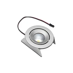 LED Einbaustrahler SR 68-LED, IP44, 350mA, CRi>90m UGR<19, kardanisch schwenkbar 20°, 4.8W 3000K 22°, Chrom matt
