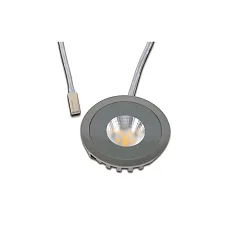 LED Einbauleuchte, ø 5cm, 2,8W, 3000K, 285lm, IP20, edelstahl matt