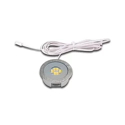 LED Einbaustrahler AR 35-LED, LED-24, 24VDC, CRi>90, Edelstahloptik / Echtglas, 2.5W 3000K