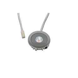 LED Einbauleuchte, ø 4cm, 2,2W, 4000K, 150lm, IP20, edelstahl matt