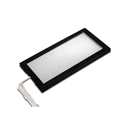 Flache LED Unterbauleuchte LED SKY, IP20, 24V DC, 21 x 11cm, mit LED-24 Steckerkabel 250cm, 6W 4000K 390lm 110°, schwarz