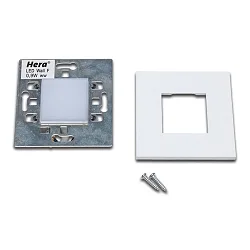 LED Wandeinbauleuchte LED Wall F für Unterputz- und Hohlwanddosen, IP20, 7.5 x 7.5cm, 230V, 0.9W 3000K 50lm, weiß