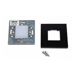 LED Wandeinbauleuchte WALL IF, IP20, mit Sensor + Diffusor, eckig, für Ø 68mm Dosen, 1.8W 3000K 90lm 120°, schwarz