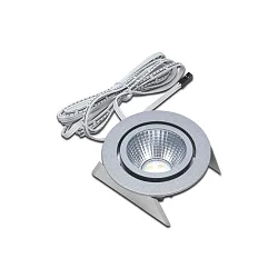 LED Einbauleuchte DYNAMIC SR 68-LED für BAP, IP44, LED-24, 6.5W 2700-5000K 420lm 40°, CRi>90, schwenkbar, Chrom matt