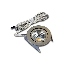 Recessed LED luminaire Dynamic SR 68-LED for BAP, IP44, LED 24, 6.5W 2700-5000K 420lm 40°, CRi>90, swiveling, inox