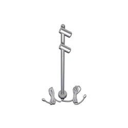 LED Duo Spot for object lighting, seamless height up to 30cm, 24V DC, CRi>90, rotatable, swiveling, 2x 1.5W 4000K 38°, alu