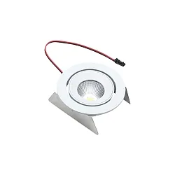 Schwenkbarer LED Einbaustrahler Dim-2-Warm SR 68, IP44, 350mA, UGR<19, 6.5W 2000K-3000K 455lm 43°, Weiß