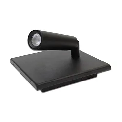 LED Bett-Leseleuchte BL1, ohne Schalter, Einbau / Aufbau, 230V, 3W 3000K 180lm 40°, CRi>90, dreh- und schwenkbar, schwarz