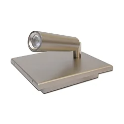 LED Bett-Leseleuchte BL1, ohne Schalter, Einbau / Aufbau, 230V, 3W 3000K 180lm 40°, CRi>90, dreh- und schwenkbar, Edelstahl