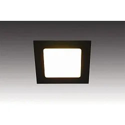 LED Möbel-Einbauleuchte FAQ 58, IP44, eckig, 12mm flach, CRI >90, ohne BG, Metall, 3W 4000K 225lm, schwarz