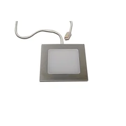 LED Möbel-Einbauleuchte FAQ 58, IP44/IP20, eckig, LED-24-Stecker, CRi >90, 3W 4000K 225lm 115°, Edelstahl-Optik
