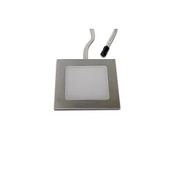 LED Einbauleuchte DYNAMIC FAQ-58 mit Flächenlicht, IP44, eckig, 3W 2700-5000K, CRi>90, Edelstahl-Optik