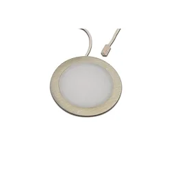 Recessed LED area light luminaire FAR 68-LED, IP44, round, LED24 connection, CRi>90, 2700K 270lm 110°, inox